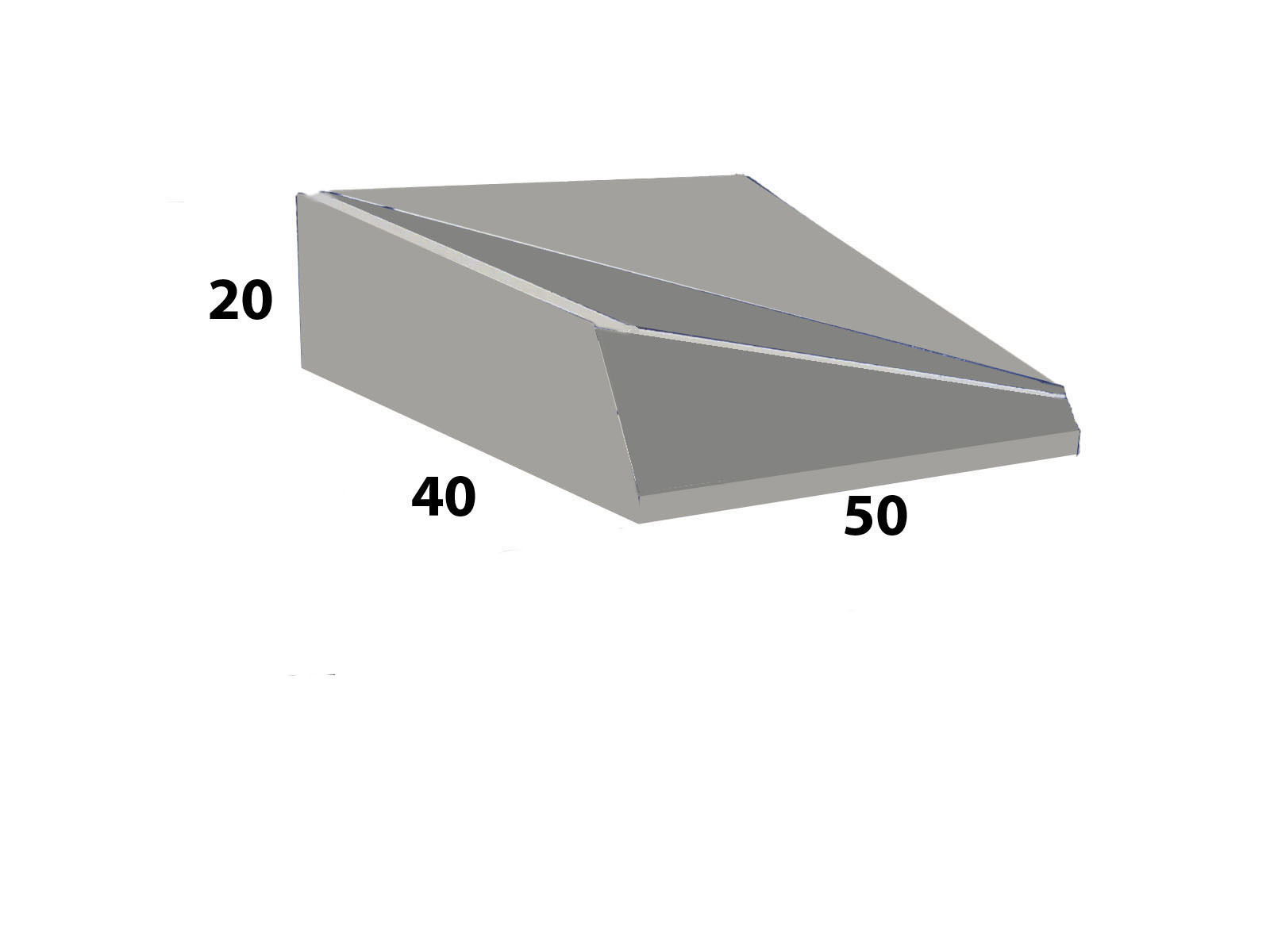 אבן עליה לרכב פינתי שמאל 50/40 אפור  וולפמן