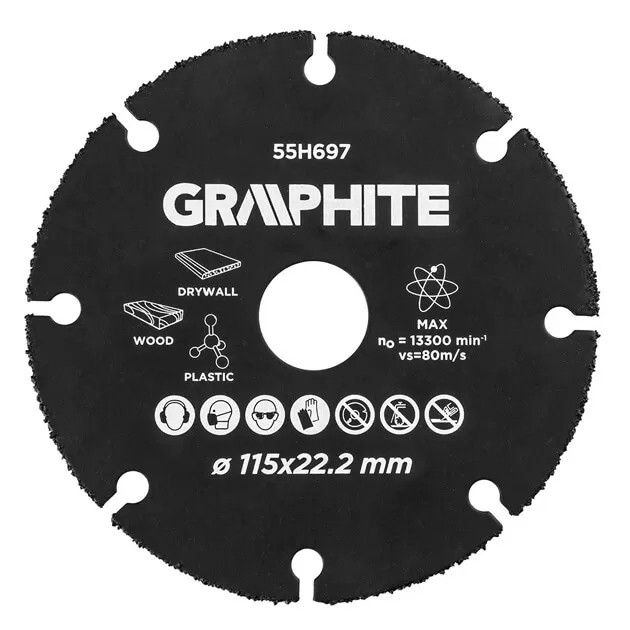 דיסק חיתוך רב שימושי "4.5 לעץ פלסטיק ועוד GRAPHITE