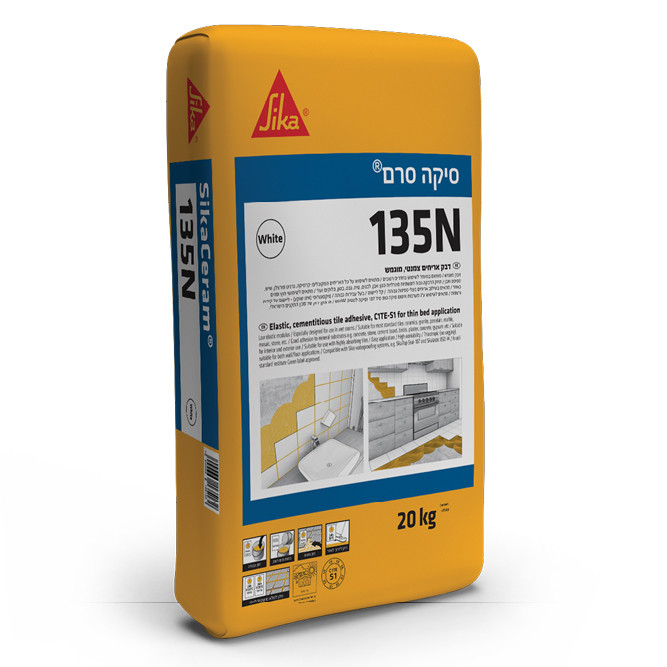 דבק קרמיקה סיקה SERAM-135N שק 20 ק"ג גילאר