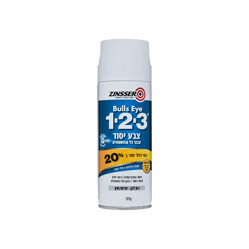 תרסיס פריימר 1-2-3 לבן 340 גרם אלרם