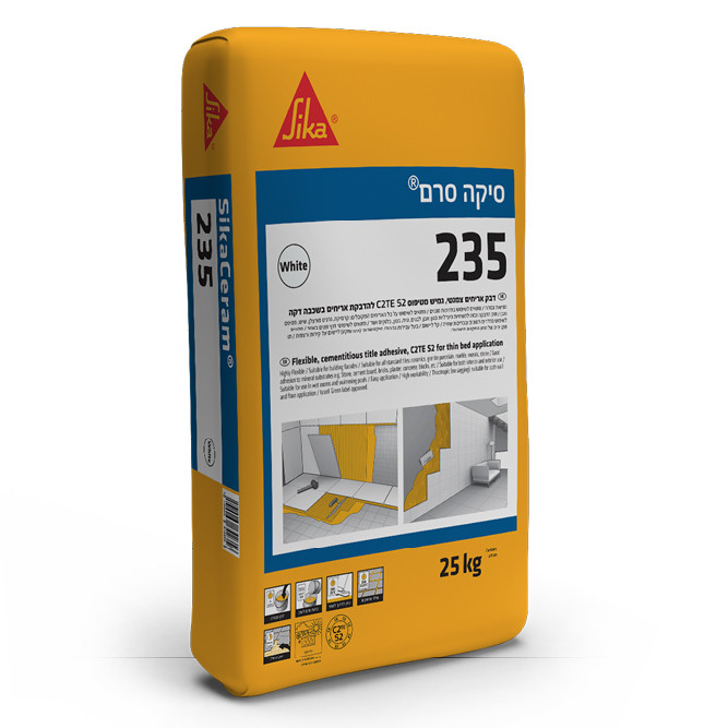 דבק קרמיקה סיקה SERAM-235 שק 25 ק"ג גילאר